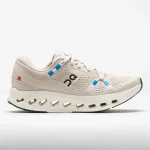 On Cloudsurfer 2 women's running shoe side profile in Ivory/Ivory colorway