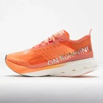 On Cloudboom Strike orange men's racing shoes side view