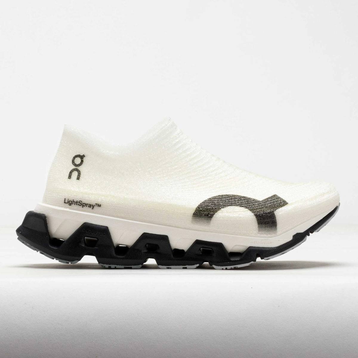 LightSpray Cloudmonster 3 Hyper - White Robot-Sprayed Shoes On LightSpray Cloudmonster 3 Hyper white laceless running shoes