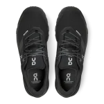 On Cloudventure Waterproof men's black trail running shoes side view
