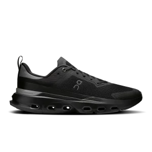 On Cloudpulse Next Black Stone men's gym shoe side profile with black CloudTec sole