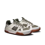 On THE ROGER Clubhouse Pro Youth white and olive kids sneaker