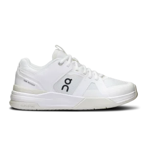 On THE ROGER Clubhouse Pro all-white sneaker side view