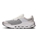 On Cloudnova Rift Alloy Glacier women's sneaker side profile with white CloudTec sole
