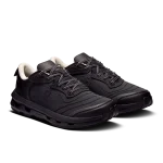 On Cloudzone Moon Black Dew women's sneaker side profile with dark CloudTec sole
