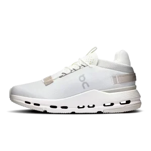 On Cloudnova 2 sneaker worn while walking in a city setting