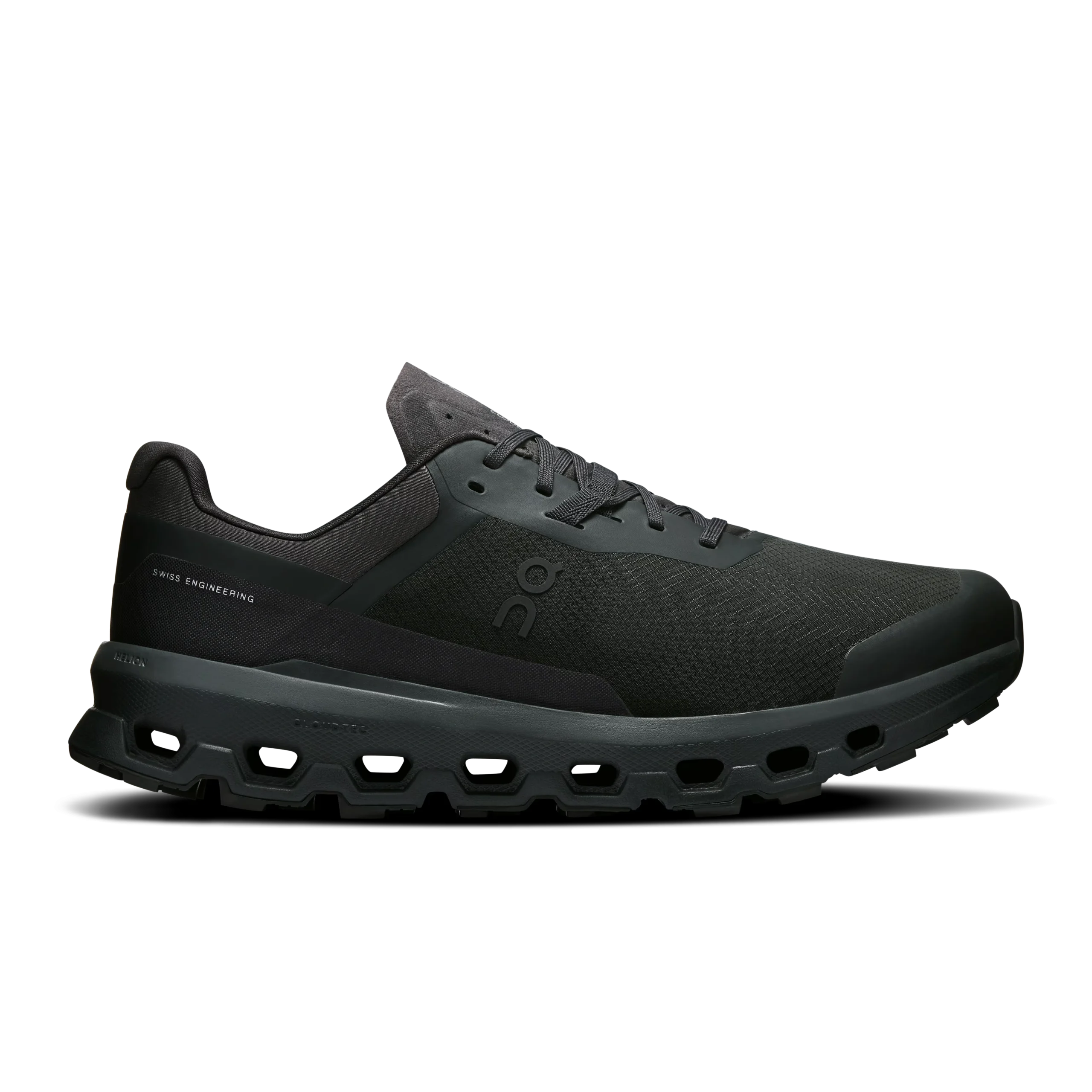 Cloudvista 2 - Black Road-to-Trail Running Shoes On Cloudvista 2 black trail running shoes side view