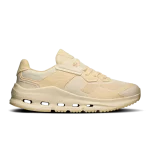 On Cloudnova Rift Castor women's sneaker side profile with tonal cream CloudTec sole