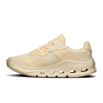 On Cloudnova Rift Castor women's sneaker side profile with tonal cream CloudTec sole