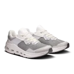 On Cloudnova Rift Alloy Glacier women's sneaker side profile with white CloudTec sole