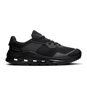 On Cloudnova Rift Black sneaker side profile with CloudTec sole