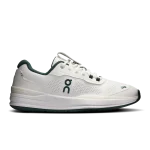 On THE ROGER Pro LDN white and teal perforated sneaker side view