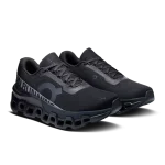 On Cloudmonster 2 Black Eclipse women's running shoes side profile with CloudTec sole