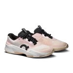 On THE ROGER Pro Fire Clay white and pink tennis shoe side view