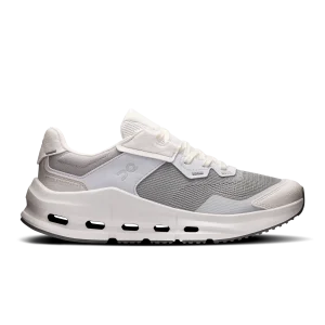 On Cloudnova Rift Alloy Glacier women's sneaker side profile with white CloudTec sole