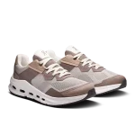 On Cloudnova Rift Fog Ash sneaker side profile with white CloudTec sole