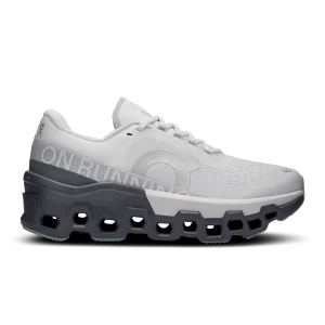 On Cloud Monster Frost Rock running shoe side profile