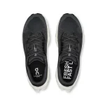 On Cloud Monster Ivory Black Frost running shoe side profile
