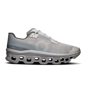 On Cloudmonster Void Aleacion Glaciar shoe side view