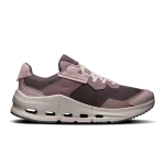 On Cloudnova Rift Pebble Grape women's sneaker side profile with cream CloudTec sole