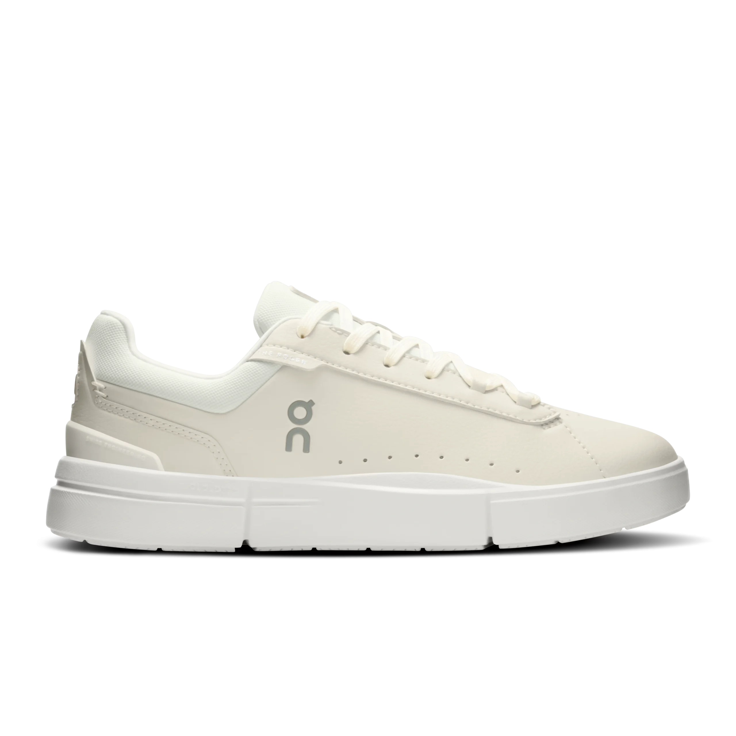 THE ROGER Advantage - All-White Tennis Sneaker On THE ROGER Advantage all-white sneaker side view