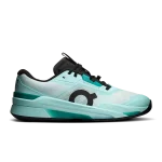 On THE ROGER Pro Fire mint and teal tennis shoe side view