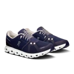 On Cloud 6 navy blue lifestyle sneaker side view