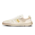 On THE ROGER Clubhouse Ace ivory suede sneaker side view