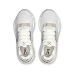 On Cloudnova 2 sneaker worn while walking in a city setting