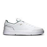On THE ROGER Centre Court white and green tennis sneaker side view