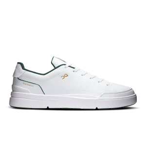 On THE ROGER Centre Court white and green tennis sneaker side view