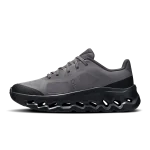 On Cloudtilt Remix Black Black women's sneaker side profile with layered mesh upper and black CloudTec Phase sole