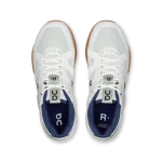 On THE ROGER Clubhouse Pro white sneaker with gum sole side view