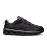 On Cloudzone Moon Black Dew women's sneaker side profile with dark CloudTec sole
