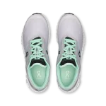 On Cloud 6 Push white and mint green running sneaker