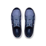 On Cloud Sky 2 Midnight Wolf kids' sneaker side profile with white CloudTec sole