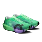 On Cloudboom Strike 2 Verdite Aconite racing shoe side profile with carbon Speedboard sole