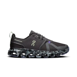 On Cloud Sky 2 Eclipse Myrtle kids' sneaker side profile with speckled CloudTec sole