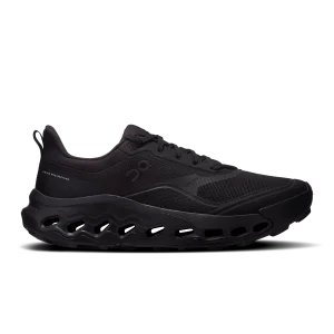 On Cloudhorizon 2 Waterproof Black men's hiking shoe side profile with black CloudTec sole