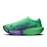 On Cloudboom Strike 2 Verdite Aconite racing shoe side profile with carbon Speedboard sole