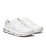 On Cloudzone White women's sneaker side profile with white CloudTec sole