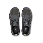 On Cloud Sky 2 Eclipse Myrtle kids' sneaker side profile with speckled CloudTec sole
