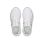 On Cloud Sky 2 White White kids' sneaker side profile with white CloudTec sole