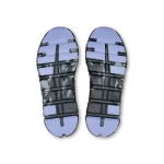 On Cloud Sky 2 Eclipse Myrtle kids' sneaker side profile with speckled CloudTec sole