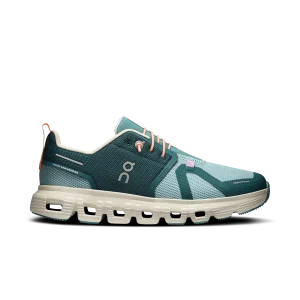 On Cloud Sky 2 Mistletoe Sahara kids' sneaker side profile with cream CloudTec sole