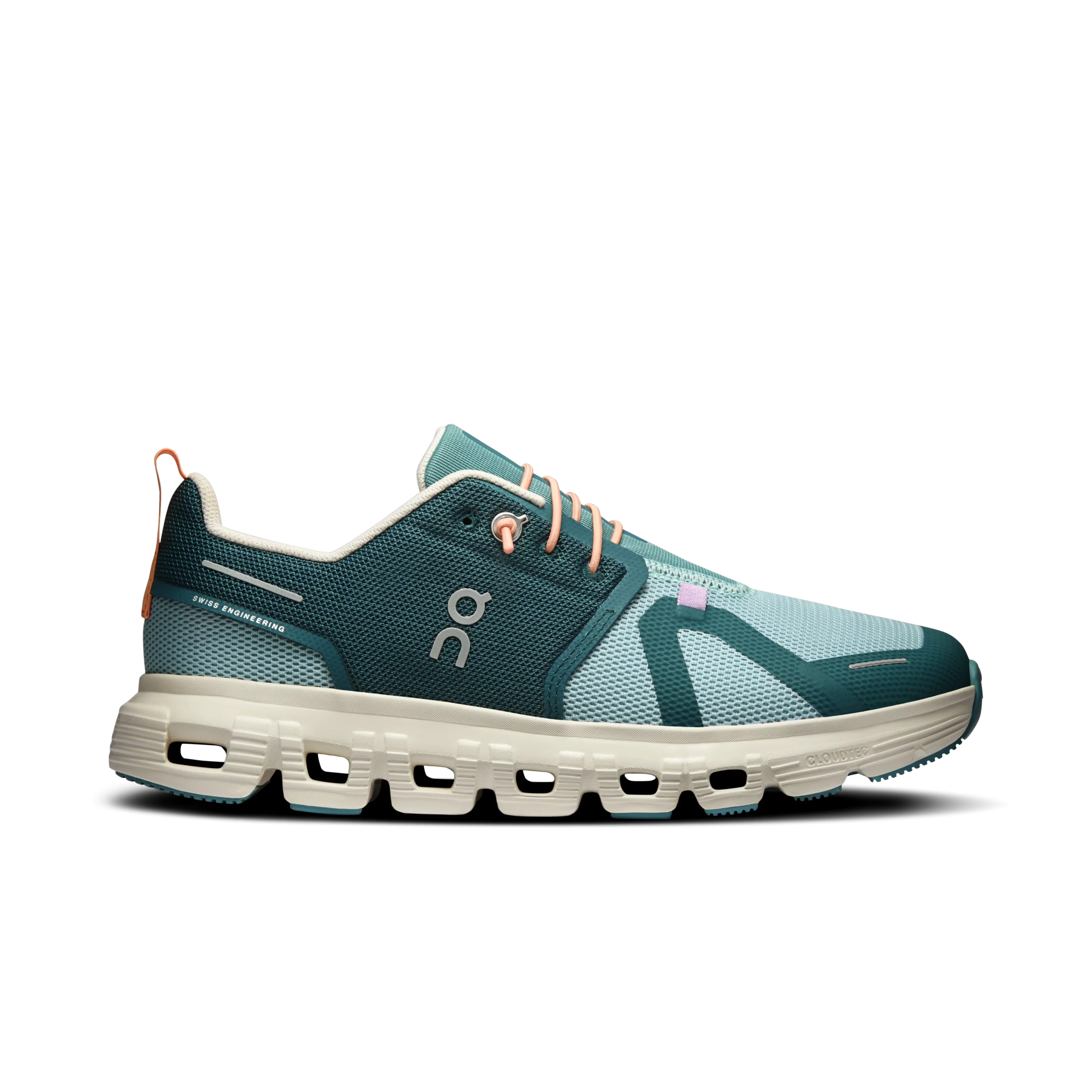 Cloud Sky 2 Mistletoe Sahara - On Running Kids' Sneaker On Cloud Sky 2 Mistletoe Sahara kids' sneaker side profile with cream CloudTec sole