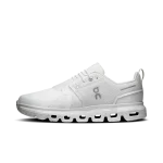On Cloud Sky 2 White White kids' sneaker side profile with white CloudTec sole