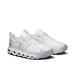 On Cloud Sky 2 White White kids' sneaker side profile with white CloudTec sole