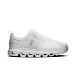 On Cloud Sky 2 White White kids' sneaker side profile with white CloudTec sole