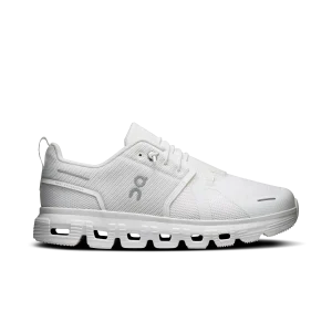 On Cloud Sky 2 White White kids' sneaker side profile with white CloudTec sole